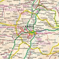 ITMB Kabul & Khyber Pas Wegenkaart