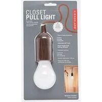 Kikkerland Pull Cord Light Bulb Wood