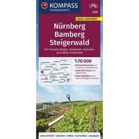 Kompass Fietskaart 3328 Nürnberg - Bamberg- Steigerwald