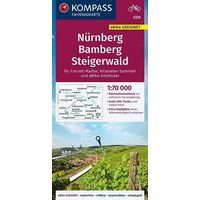 Kompass Fietskaart 3328 Nürnberg Bamberg