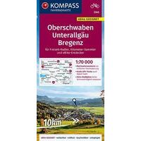 Kompass Fietskaart 3345 Oberschwaben - Unterallgäu - Bregenz