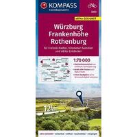 Kompass Fietskaart 3353 Würzburg - Frankenhöhe - Rothenburg