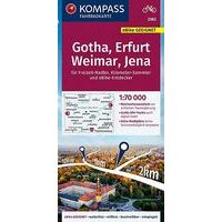 Kompass Fietskaart 3362 Gotha, Erfurt, Weimar, Jena