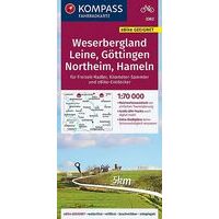 Kompass Fietskaart 3363 Weserbergland, Leine