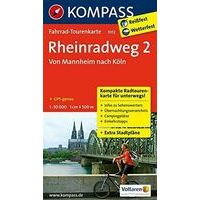 Kompass Fietskaart 7012 Rheinradweg Deel 2 Mannheim - Keulen 