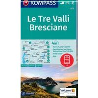 Kompass Wandelkaart 103 Le Tre Valli Bresciane