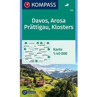 Kompass Wandelkaart 113 Davos Arosa