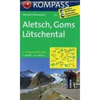 Kompass Wandelkaart 122 Aletsch - Goms - Lötschental