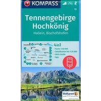 Kompass Wandelkaart 15 Tennengebirge - Hochkönig