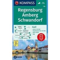 Kompass Wandelkaart 176 Regensburg - Amsberg