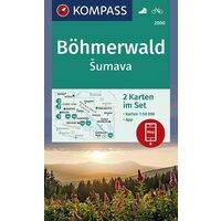 Kompass Wandelkaart 2000 Böhmerwald - Sumava