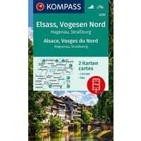 Kompass Wandelkaart 2220 Elzas - Vogezen Noord