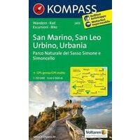 Kompass Wandelkaart 2455 San Marino, Urbino, Urbania