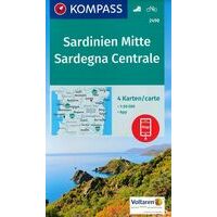 Kompass Wandelkaarten 2498 Sardinië Midden - Sardienen Mitte