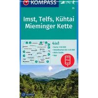 Kompass Wandelkaart 35 Imst - Telfs - Kühtai