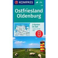 Kompass Wandelkaarten 410 Ostfriesland - Oldenburg