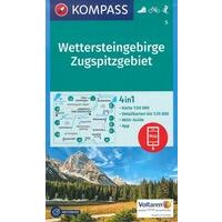 Kompass Wandelkaart 5 Wettersteingebirge Zugspitzgebiet