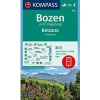 Kompass Wandelkaart 154 Bolzano en omgeving
