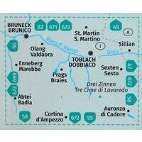 Kompass Wandelkaart 57 Bruneck - Brunico - Toblach