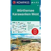 Kompass Wandelkaart 61 Wörthersee - Karawanken West