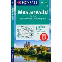 Kompass Wandelkaarten 847 Westerwald - Siegen