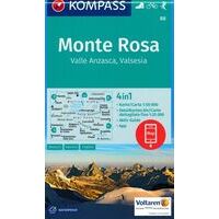 Kompass Wandelkaart 88 Monte Rosa