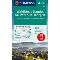 Kompass Wandelkaart 884 Waldkirch - Kandel - St. Peter