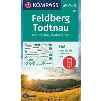 Kompass Wandelkaart 891 Feldberg - Todtnau