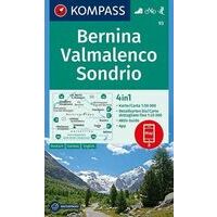 Kompass Wandelkaart 93 Bernina - Valmalenco