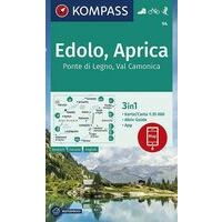 Kompass Wandelkaart 94 Edolo - Aprica - Ponte Di Legno