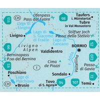 Kompass Wandelkaart 96 Bormio - Livigno