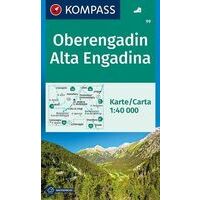 Kompass Wandelkaart 99 Oberengadin - Alta Engadina