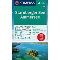 Kompass Wandelkaart 180 Starnberger See, Ammersee