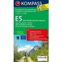 Kompass Wandelkaart 2558 E5 Van Bodensee Tot Verona