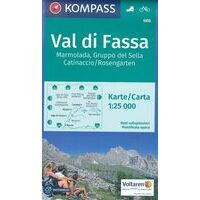 Kompass Wandelkaart 686 Val di Fassa - Marmolada