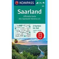 Kompass Wandelkaart 825 Saarland