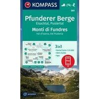 Kompass Wandelkaart WK081 Pfunderer Berge