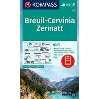 Kompass WK87 Breuil, Cervinia, Zermatt