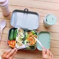 KOZIOL Pascal Lunchbox L Met Compartiment Nature Ash Grey