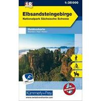 Kummerly En Frey Outdoorkaart 18 Elbsandsteingebirge