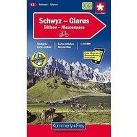 Kummerly En Frey Fietskaart 12 Schwyz Glarus