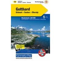 Kummerly En Frey Wandelkaart 19 Gotthard