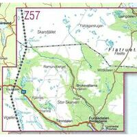 Lantmäteriet Fjallkarta Wandelkaart Z57 Funasdalen Fjallnas 1:50.000
