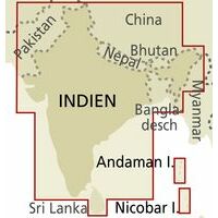 Reise Know How Landkaart India, Sri Lanka & Nepal