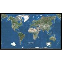Michelin Wandkaart Wereld Satellietkaart