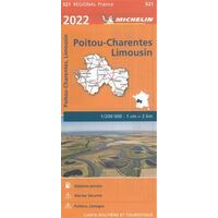 Michelin Wegenkaart 521 Poitou Charentes Limousin 2022