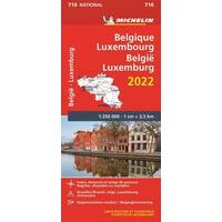 Michelin Wegenkaart 716 Belgie, Luxemburg 2022