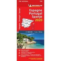 Michelin Wegenkaart 734 Spanje - Portugal 2020