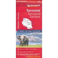 Michelin Wegenkaart 810 Tanzania - Zanzibar