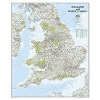 National Geographic Wandkaart Engeland En Wales